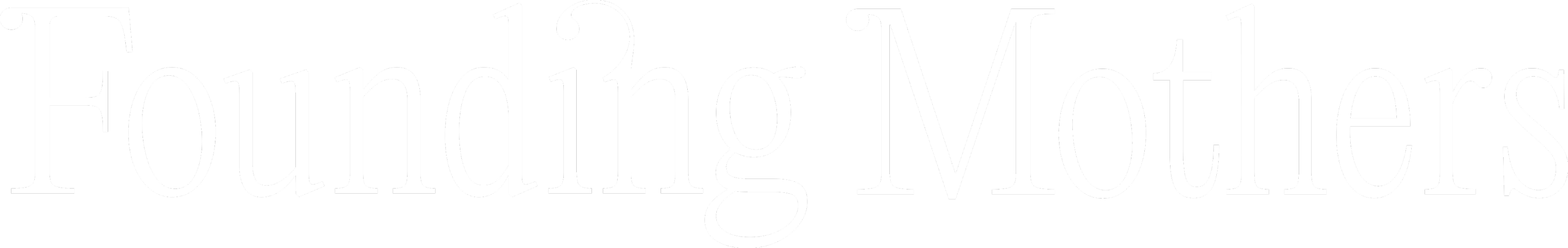 Founding Mothers white horizontal logo